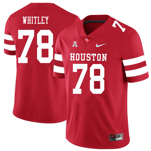 2018 Men #78 Wilson Whitley Houston Cougars College Football Jerseys Sale-Red